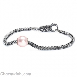 Charm ngọc trai hồng trollbeads Pink pearl GT018